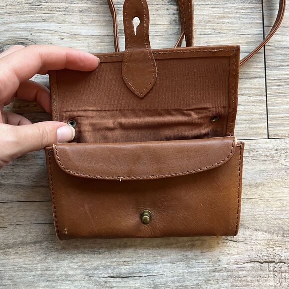 Banana Republic Heritage Leather Belt Bag Brown Vintage Brass - Picture 8 of 8